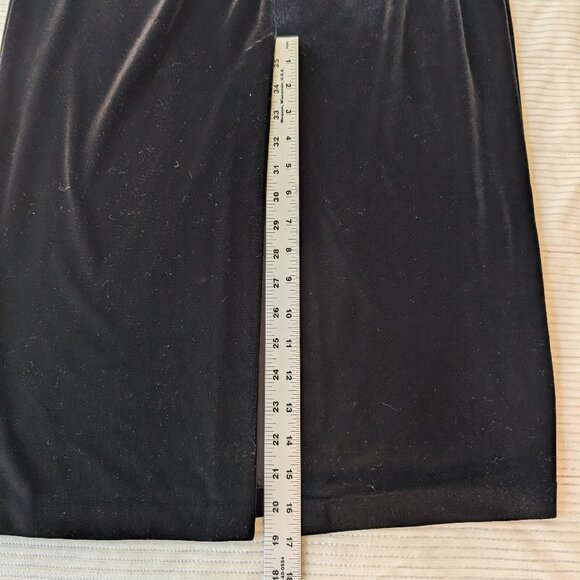 VINTAGE Robbie Bee Y2K black velvet short sleeve maxi dress EUC 10 - Picture 9 of 11